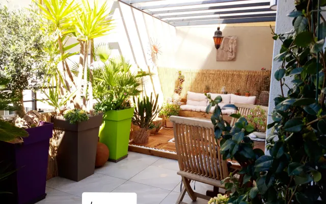 Piacevole terrazza studio duplex