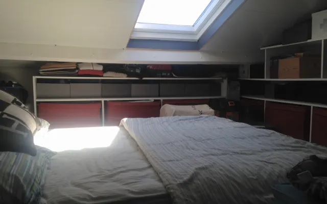 Mezzanine bedroom in a modern apartment