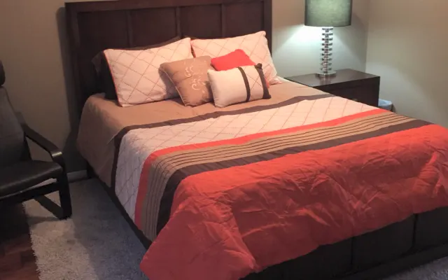 Private entrance to cozy bedroom