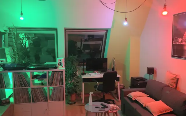 Cozy room inner attic close to center