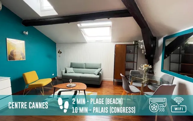 Appartement confortable à 2 min de la plage