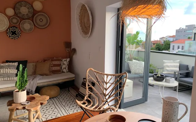 Terraço no telhado Oak Valley Flats Porto 2BR