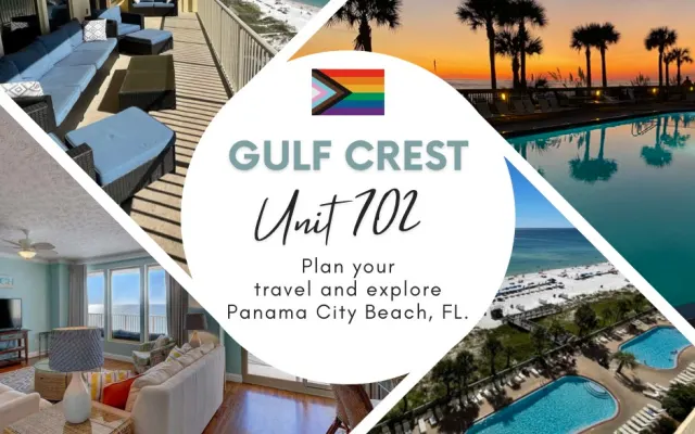 Gulf Crest 702, Spacious Gulf Front GRAND balcony