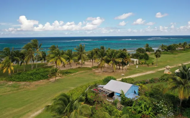 Bungalow am Strand.