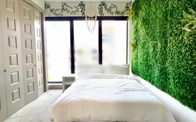 Panoramic Penthouse View in Eccentric Green Jungle