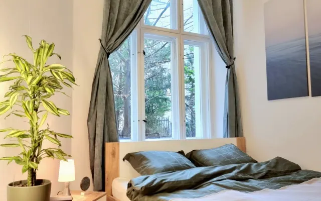 Modern apartment in an old building with perfect connections to the...