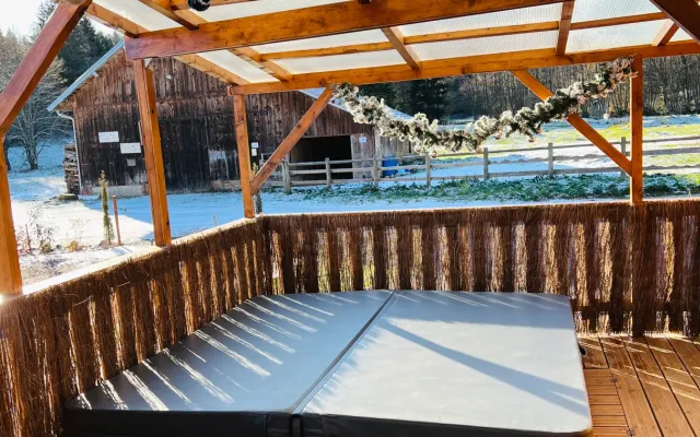 Chalet in legno con spa privata nei Vosgi