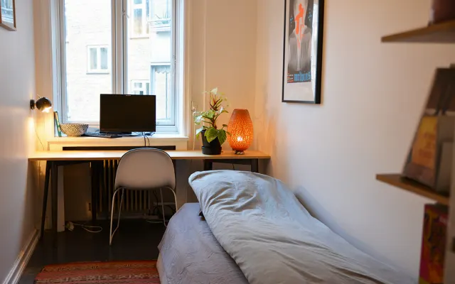 Chambre dans le quartier populaire de Vesterbro à Copenhague