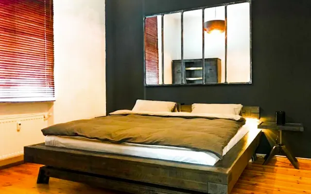 NEW industrial design bedroom in beautiful art nouveau building