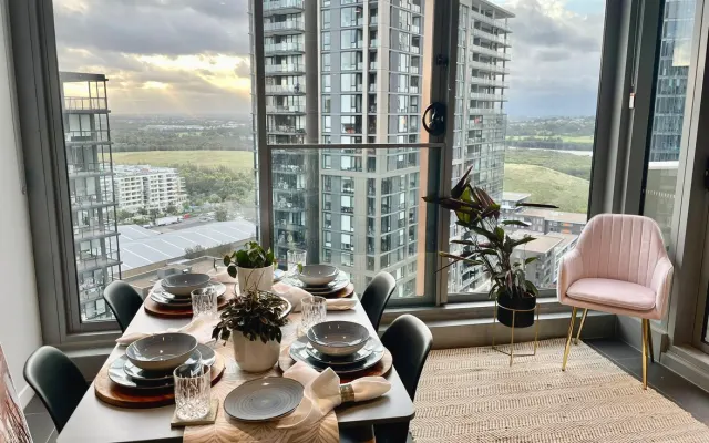 Bonito apartamento com 1 quarto e vista