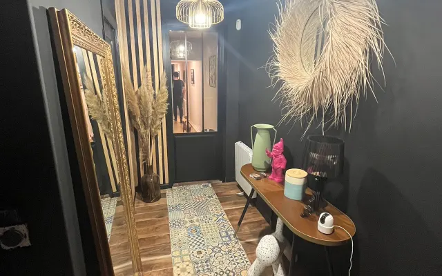 Private bedroom with study and shower room