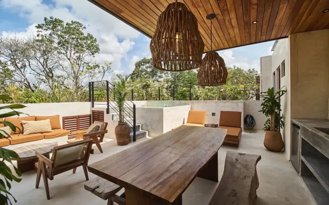 Gran Villa con azotea, piscina, barbacoa, 217 mbps Wi-fi en la selva.