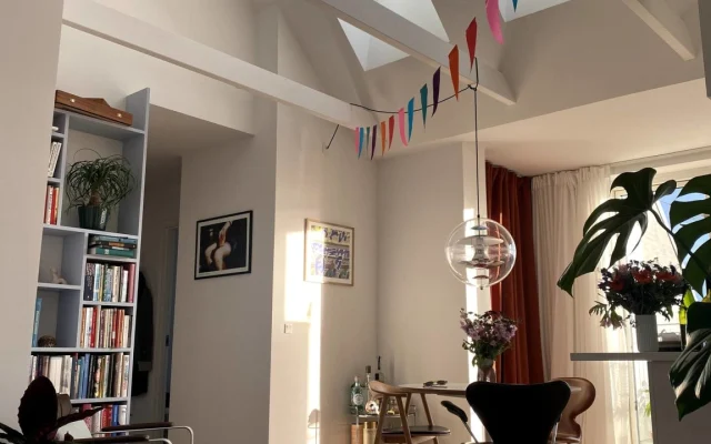 Penthouse mit Blick auf die Türme von Kopenhagen