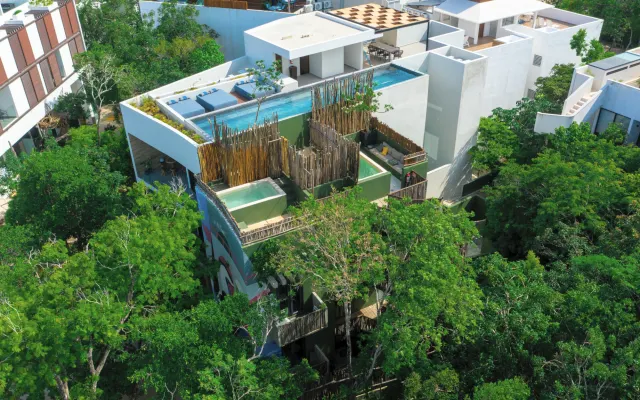 Zimmer im "Clothing Optional" Hotel in Aldea Zama, Tulum