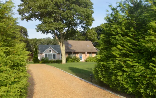 Private Oak Bluffs home with gorgeous landscaping