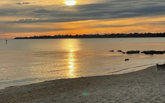 am Strand ..... und in der Nähe des Zuges