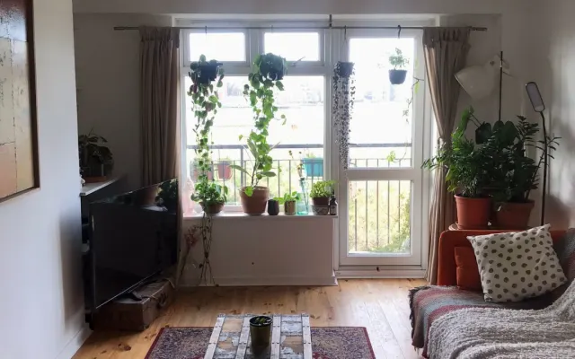 Hübsche Wohnung in Hackney mit tollem Balkonblick auf das West...