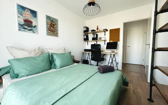 Chambre privative et confortable