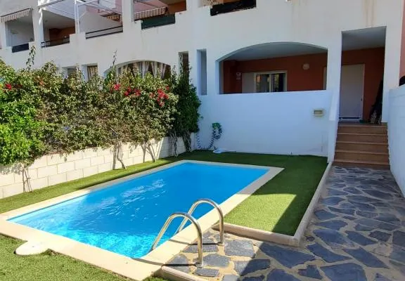 LOW GROUND FLOOR in the FIRST LINE of Vera with private pool!