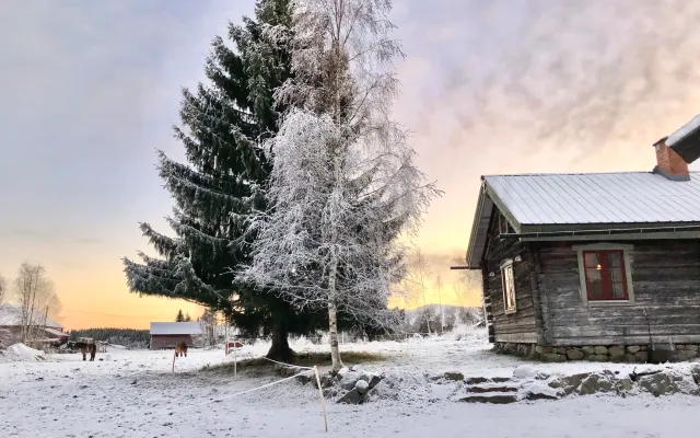 Blockhaus aus den 1820er Jahren mit holzbeheizter Sauna