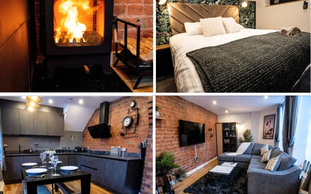 VIP Grado 2 Mews Industrial (2BR) Casa Industrial con Chimenea JQ