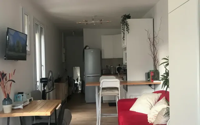 Studio 30m2 multiéquipé village Pernety