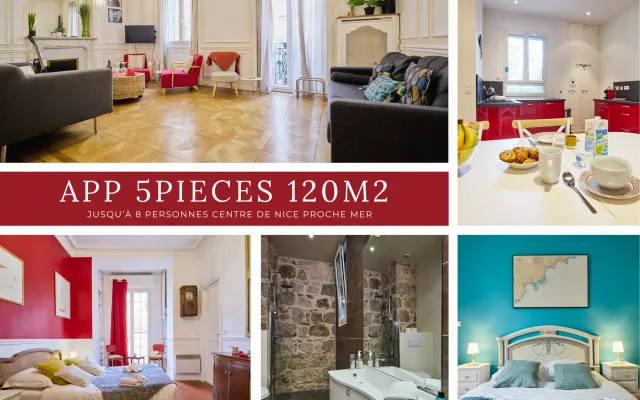 Magnifico appartamento di 120m2 con 5 stanze a 2 minuti dal lungomare