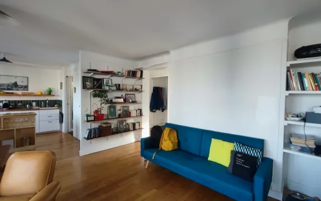 bright bedroom in large apartment