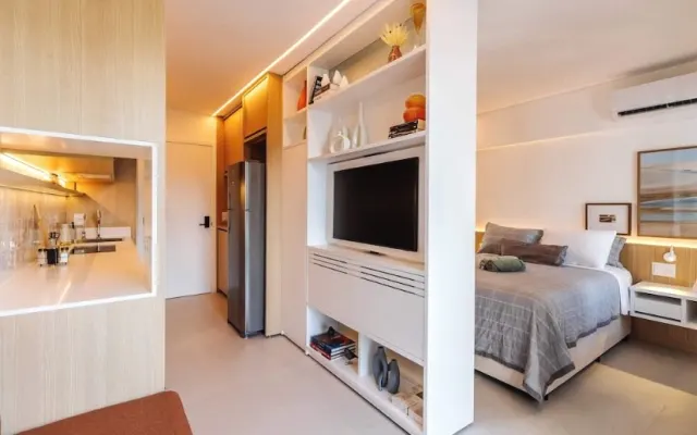Pinheiros - Studio moderne avec vue sur la place Benedito Calixto