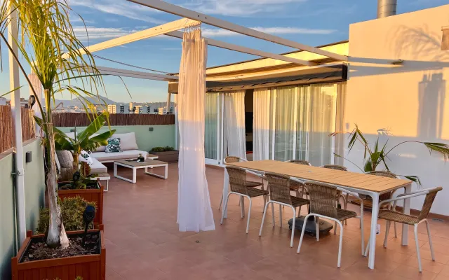Luxury attic with double room and big terrace