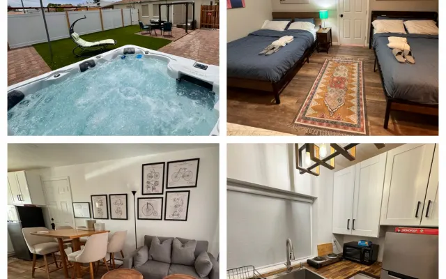 Escapade relaxante avec jacuzzi près du StripnDowntown