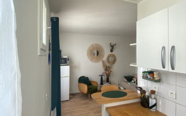 Appartement 2 pièces donnant sur cours à proximité des transports.