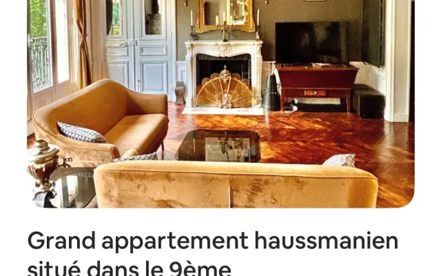 Large 85 square meter Haussmanian style apartment in Paris 9eme
