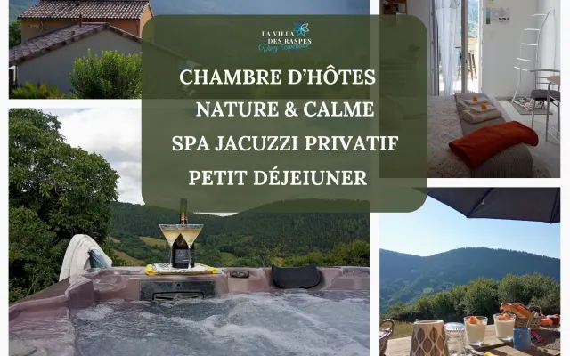 Chambre d'hôtes avec Spa jacuzzi privatif et petit déjeuner .