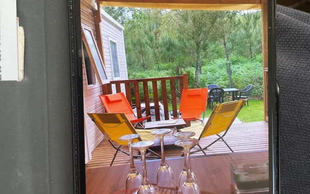 Mobil home bora bora 6 personnes à deux pas de l océan et forêt
