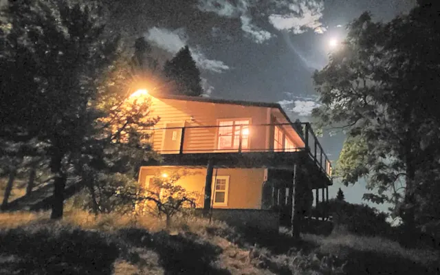 Mountain cabin with breathtaking views over San Diego County to ocean.