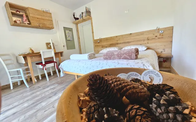 Pedibosco Bett, das Zimmer in den Dolomiten