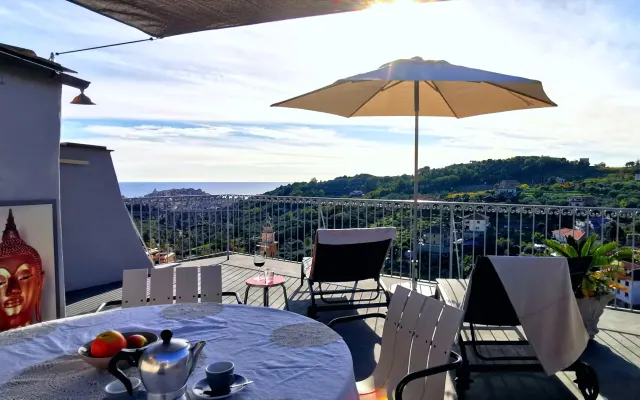 Appartement de 4 pièces avec grande terrasse sur le toit et vue sur la 