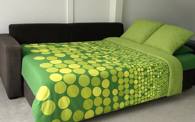 Sofá cama en habitación abuhardillada (cierre opcional)