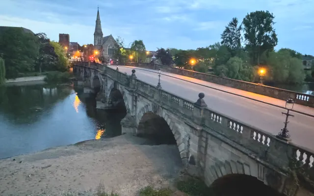 Amazing view of English Bridge and the River Seven Shrewsbury centre