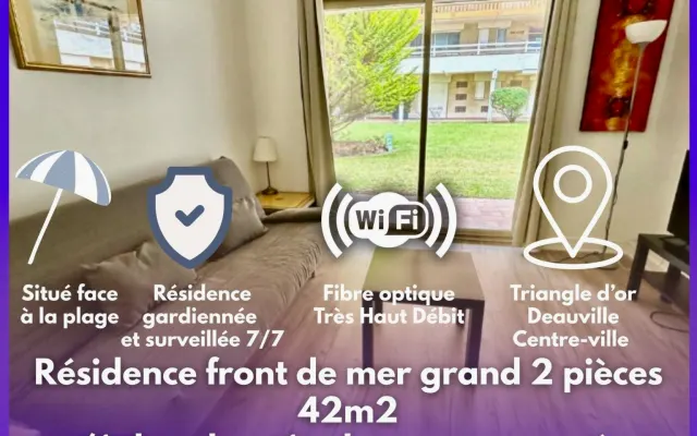 Eleganza nel cuore di Deauville 42m2 - Spiaggia, terrazza e Wi-Fi