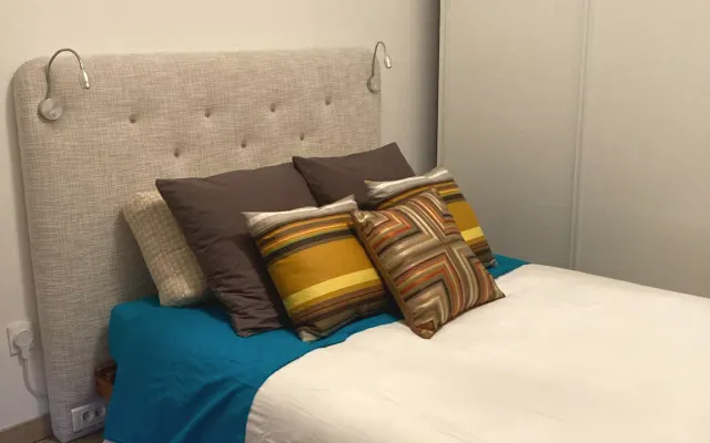 Private bedroom and bathroom