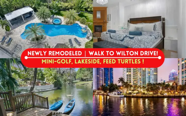 LakeView Gem, Stunning Pool, Near Beach! Kayak/Spa - Fort Lauderdale