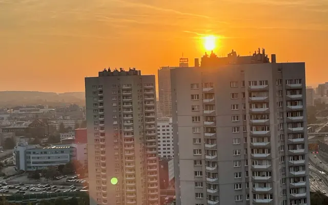 Apartment in central of Katowice on 24th floor
