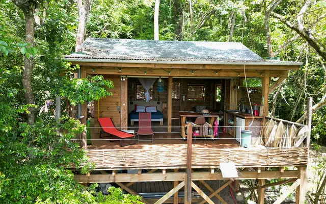 Baumhaus zwischen den Bäumen