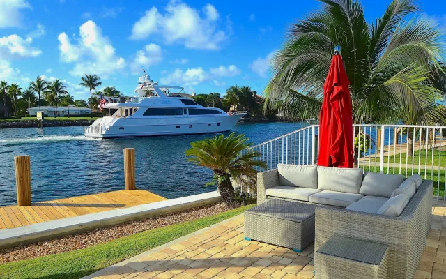 Hermosa intercoastal puestas de sol Pompano Beach