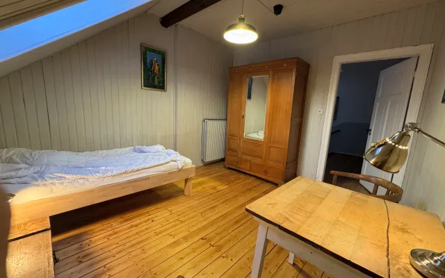 Attic room in an old Bremen house in the city center