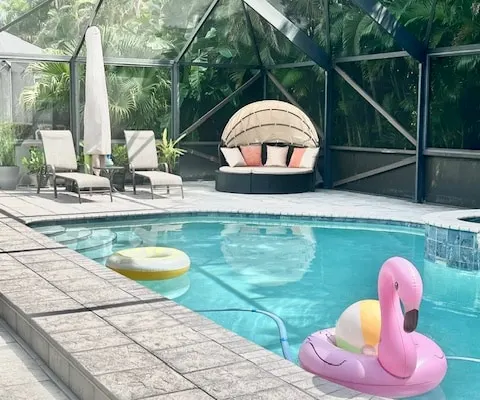 Home away from home with backyard pool