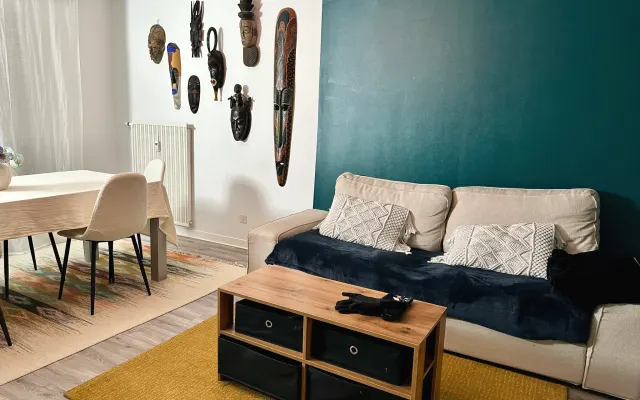 Habitación privada en un piso étnico chic en el centro de Colmar