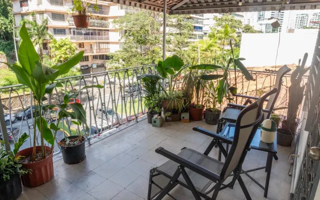Private room in artsy green apartment in gay friendly El Cangrejo